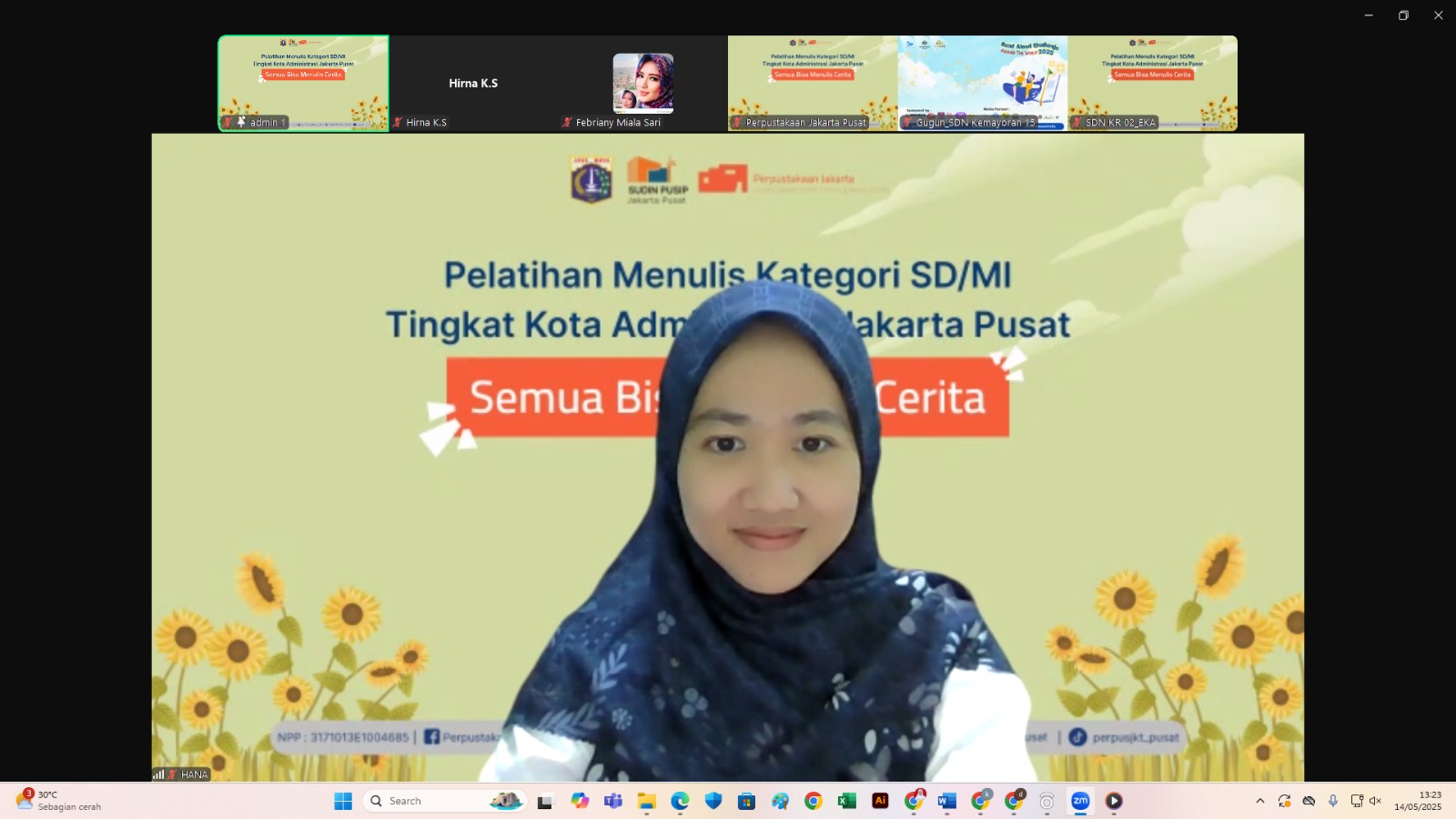 Pelatihan Menulis Kategori SD/MI Tingkat Kota Administrasi Jakarta Pusat